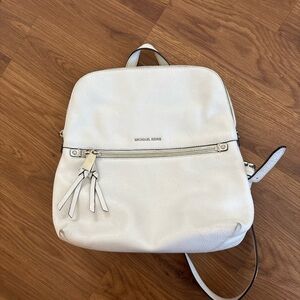 Michael Kors Rhea Medium Slim Backpack in White